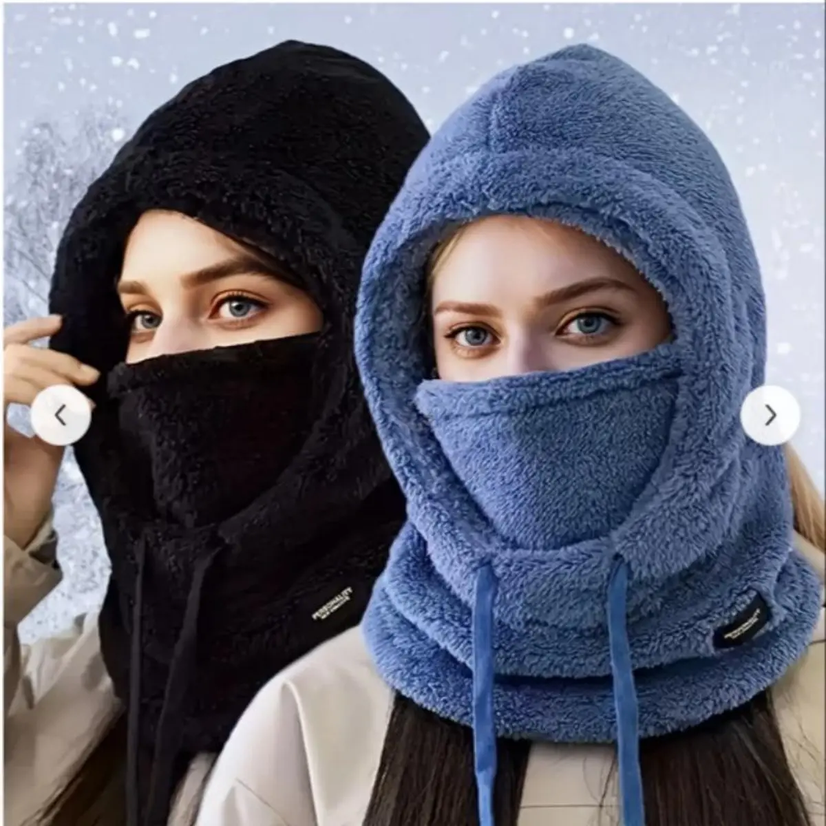 Windproof Balaclava Ski Mask with Soft Sherpa-Lined Hood for Men & Women, Adjustable Fit with Breathable Fabric for Plush Warmth, Technical Fabrics, Balaclava Face Mask, Face Cover Balaclava