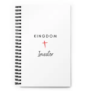 Kingdom Investor Spiral Notebook - Soft-Touch Coated Cover, Metal Wire-O Binding, 140 Dotted Pages, US & Sweden Sourced, 5.5" x 8.5"