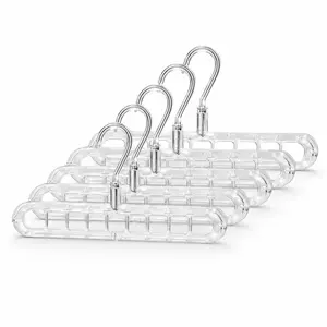 【DealsForYouDays】Free ship 3/5pcs 9-Hole Space-Saving Hangers, 360° Swivel Sliding Closet Organizer for Wardrobe, Dorm, Apartment and Laundry Room