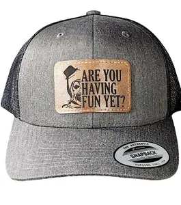 Terrifier Art The Clown Are You Having Fun Yet Classic Trucker Hat Leatherette Patch Laser Engraved Horror Scary Creature Movie Terrifier Killer Clown Demon Clown