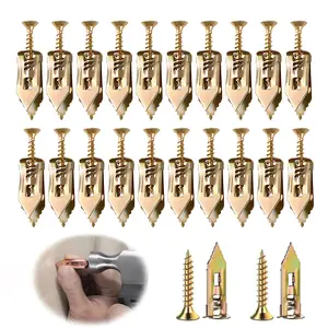 40PCS Heavy Duty Steel Self-Drilling Drywall Anchors with Screws Kit, No Pre-Drill Wall Expansion Anchors for Drywall Sheetrock Picture or Shelf Mounting