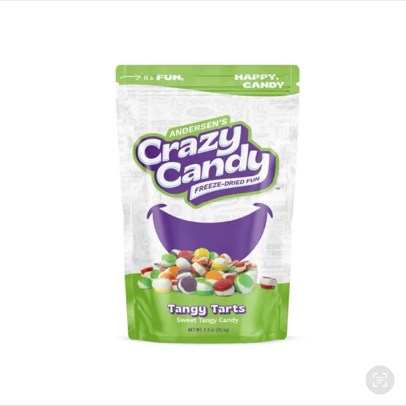 Andersen's Crazy Candy Freeze-Dried Tangy Tarts 3.2 oz Snack Pack - Sweet Tangy Flavor