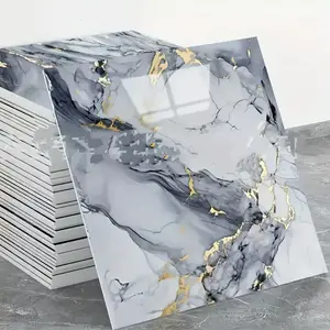 Luxury Marble Self-Adhesive Waterproof Tile Stickers, Marble Pattern Sticker, Easy Peel & Stick Removable Surface Covering for Kitchen Bathroom Floor Wall Decor DIY