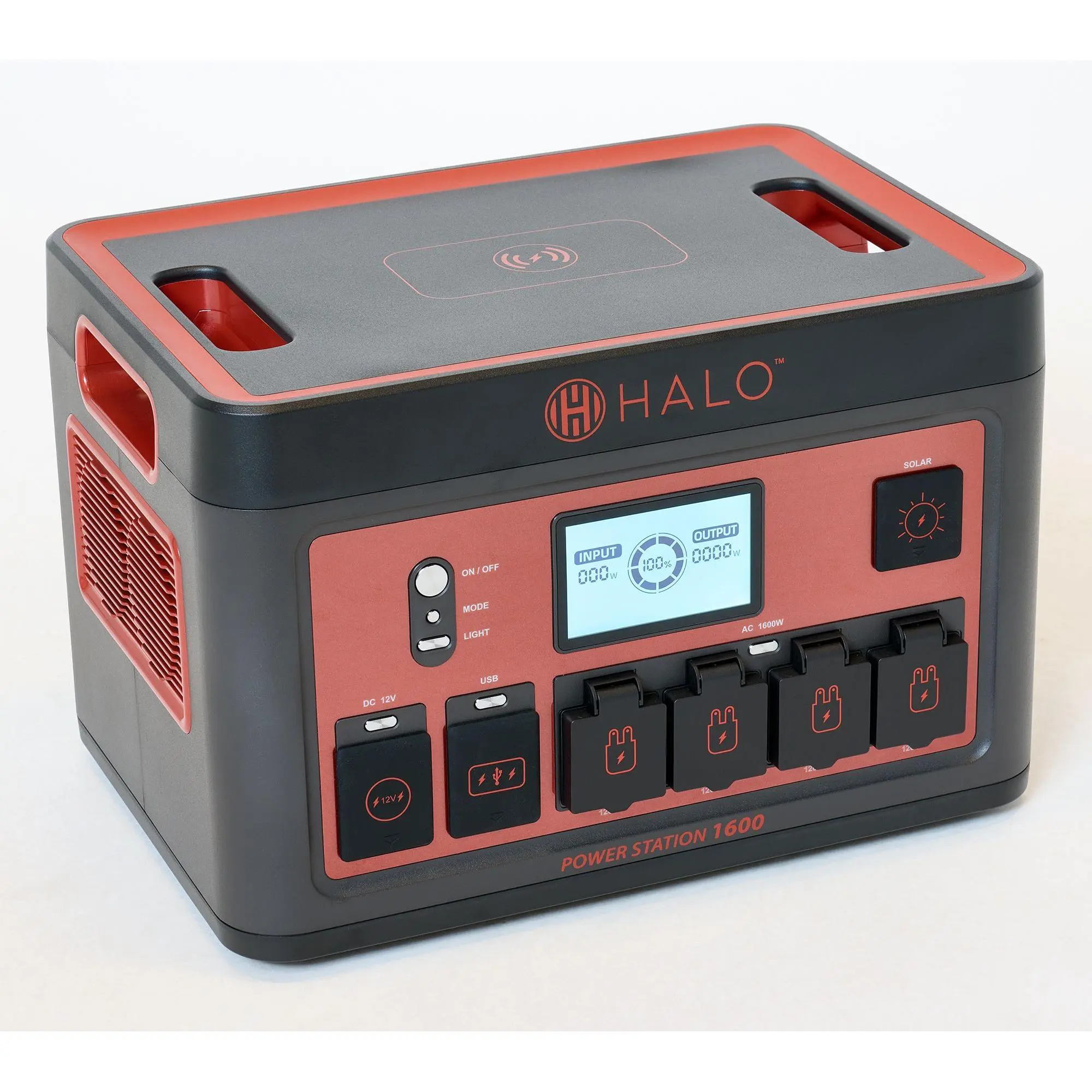 HALO 1600Wh Power Station with 11 Outlets and Wireless Charging Pad