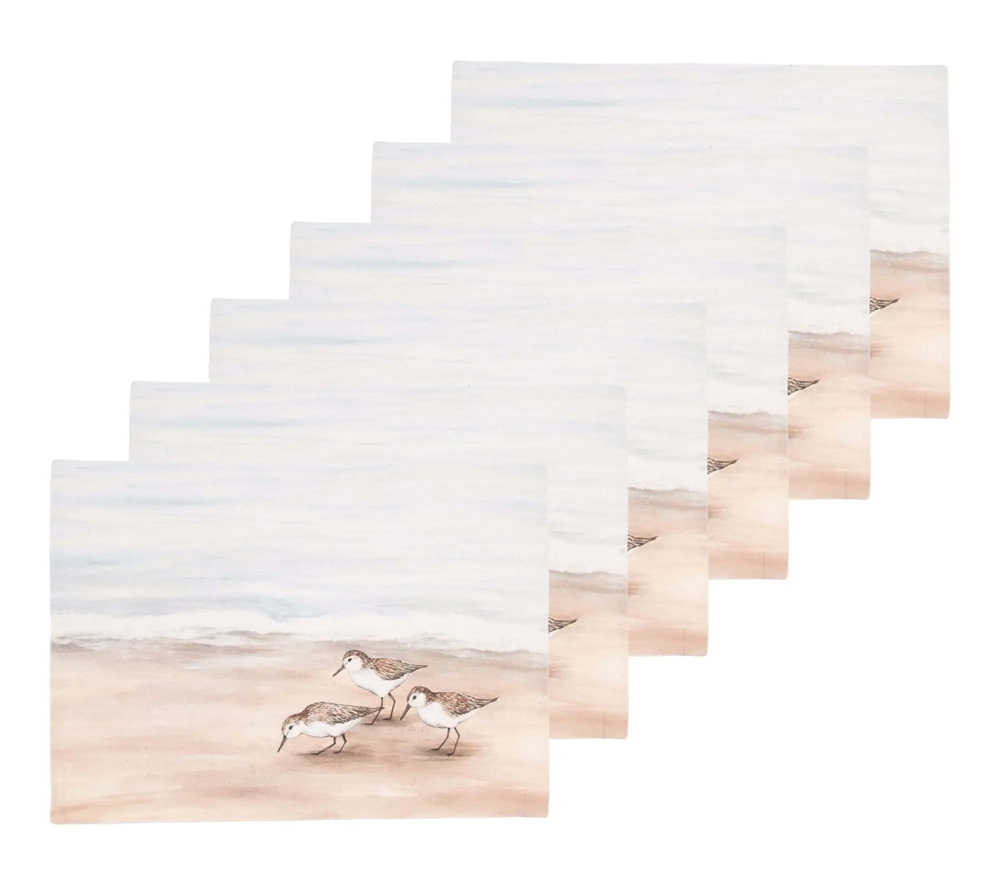 Sandpiper Placemats Set of 6 by Valerie