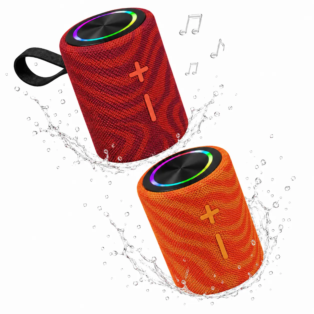 Portable Bluetooth Speaker, 2-in-1 Magnetic Split Stereo Speaker, 20W Dual Speakers, Bluetooth 6.0, TWS Pairing, RGB Light, IPX6 Water-Resistant Wireless Speaker for Outdoor, Beach, Travel & Party