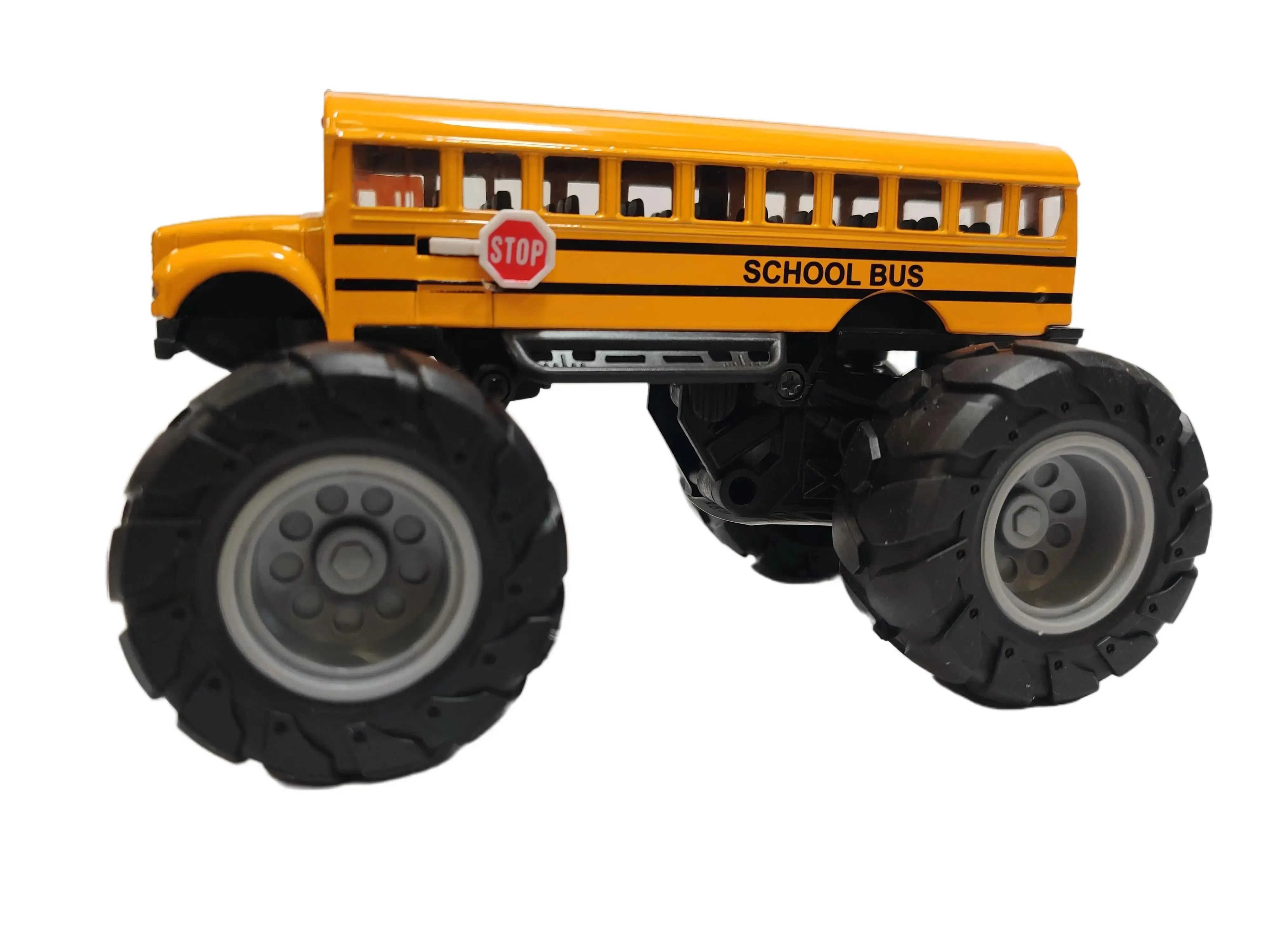 5" BIG WHEEL SCHOOL BUS DIE CAST TOY CAR (5 inches in lenght) pull back and go