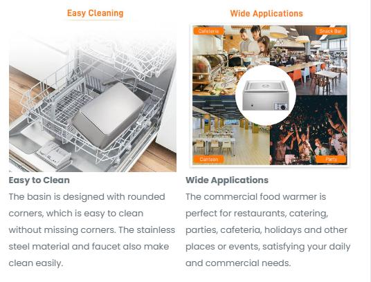 [ FLASH SALE ] ROVSUN 21 QT 2-Pan Electric Steam Table Countertop