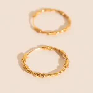 Barbed Wire Huggie Hoop Earrings