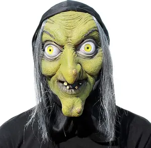 PartyHop - Old Woman Witch Mask - Halloween Scary Horror Cosplay Costume Accessories Box
