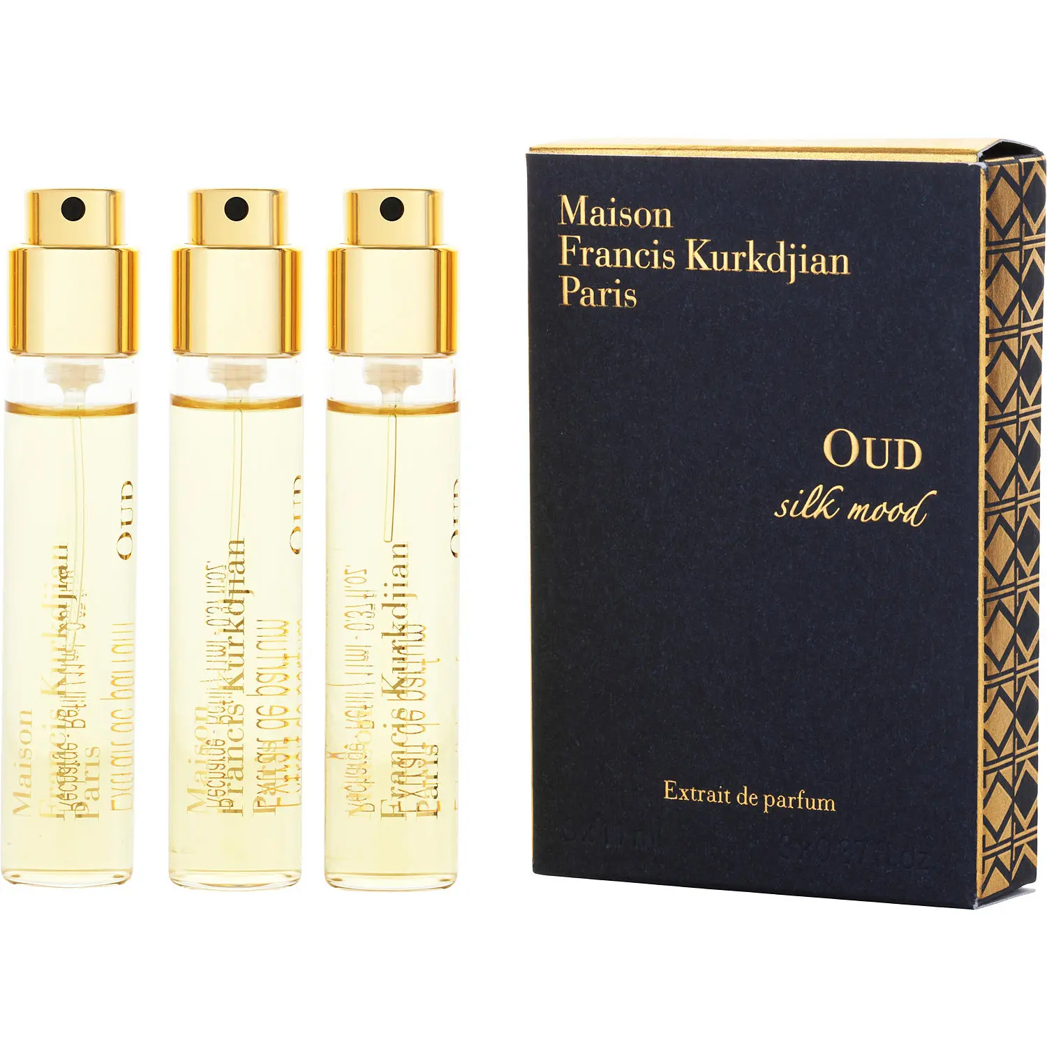 Maison Francis Kurkdjian Oud Silk Mood Set-Extrait De Parfum Spray 0.37 Oz Mini X 3 For Unisex