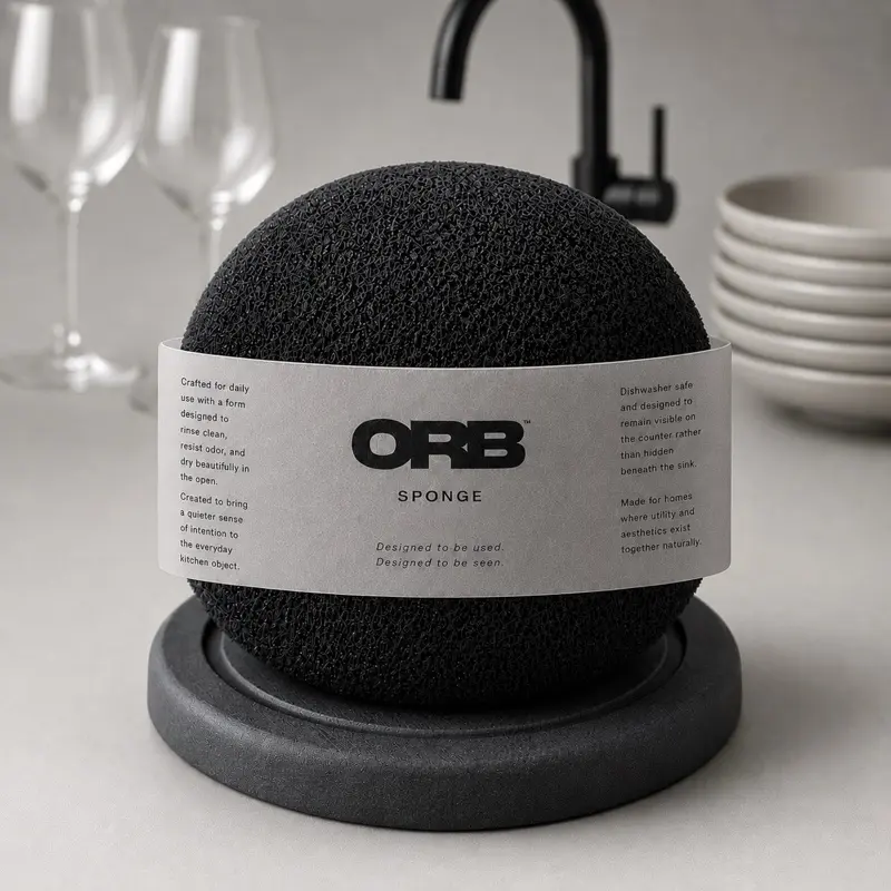 ORB Sponge | Design-Led Kitchen Sponge with Drying Base