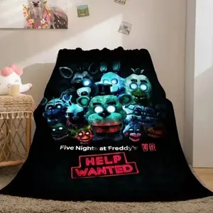 Five Nights at Freddy's Flannel Blanket, Soft Warm Lightweight Throw Blanket, Multi-scene Use for Bed Sofa Office Car, Stylish Home Decor, Ideal Holiday Gift for Family & Lovers