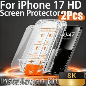 Two-Pack Suitable for Apple Series HD Dust-Free Cabin, Compatible with iPhone 17/17air/17Pro/17Promax/16/16plus/16Pro/16Promax/16e/15/15plus/15Pro/15Promax/14/14plus/14Pro/14Promax/13/13 Pro/13Promax One-Click Screen Protector Experience