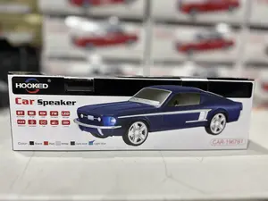 HOOKED Bluetooth Car Speaker (CAR-1967BT) with Radio, Audio Playback, and Auxiliary Input, Auxillary Input