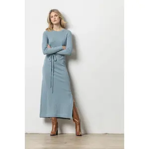 Belted Maxi Column Dress