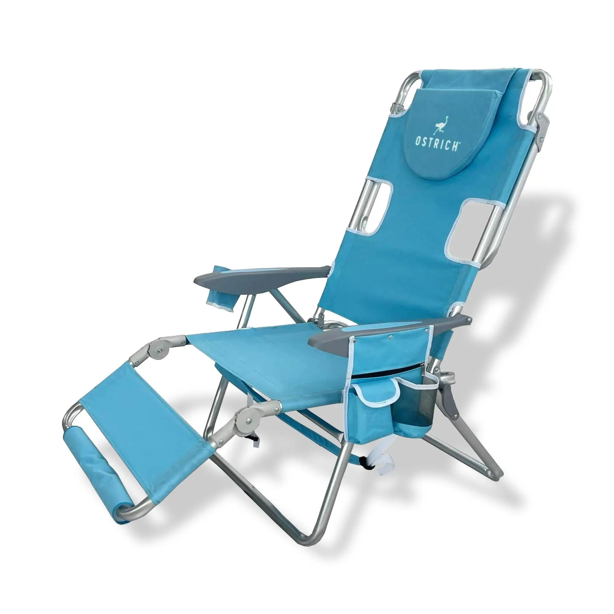 Ostrich The Backpack 3N1 Portable Chair Cooler Bag & Reclining Lounger, Lt Blue Ostrich The Backpack 3N1 Portable Chair Cooler Bag & Reclining Lounger, Lt Blue