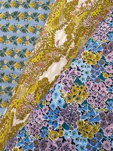 Liberty of London Golden Hour Cotton Fabric 3 Fat Quarter Yard Pack Warm Golden-Toned Floral Prints Made in Italy