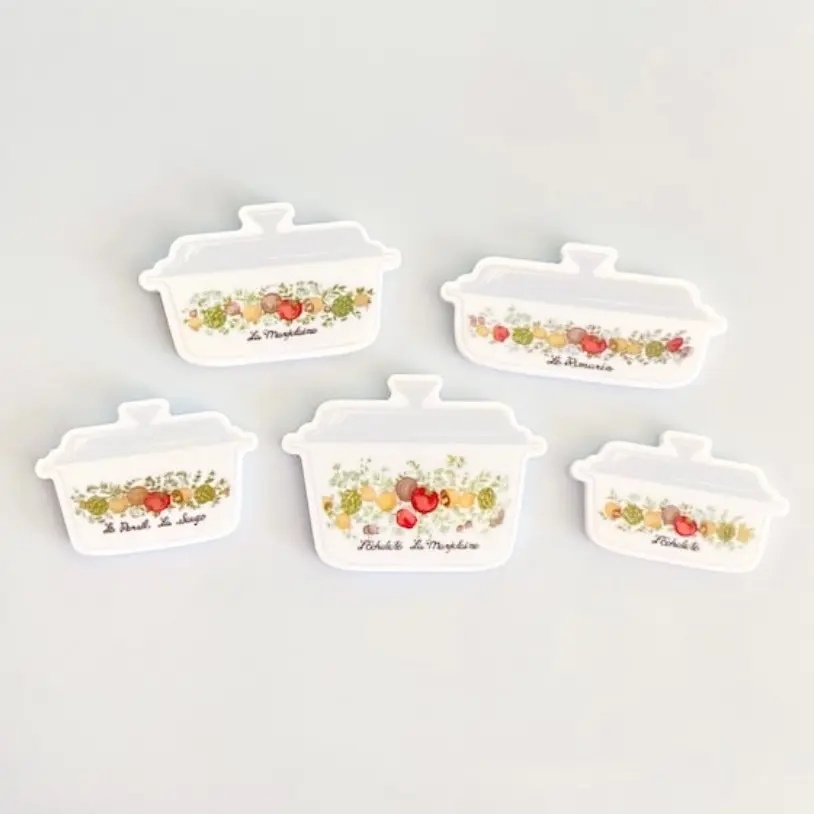 Corningware Spice of Life Fridge Magnet Set Vintage Casserole Dish Magnets La Marjolaine Pyrex Retro Kitchen Decor Decorative Gift Friend--=%2=- refrigerator=%2=----=%2=- sticker=%2=-- refrigerator sticker