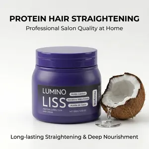 Lumino Liss Keratin Anti-Frizz Smoothing Leave-In Hair Cream - Alcohol-Free, Formaldehyde-Free Haircare Treatment, Deep Repair, Nourishing, Softening for Adult Dry Locks, Smooth Finish, 250g/8.8oz