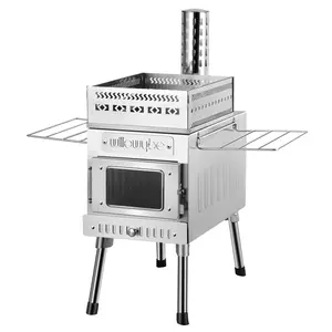 Outdoor Sauna Hot Tent Stove, Rocket Stove Heater, Portable Camping Wood Stove for Dry Sauna, Cooking for Husband and Friends
