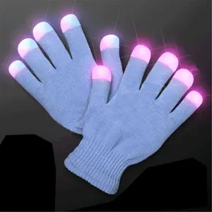 Blinkee  Child Size Icy Blue Gloves with LEDs - White, Pink & Blue