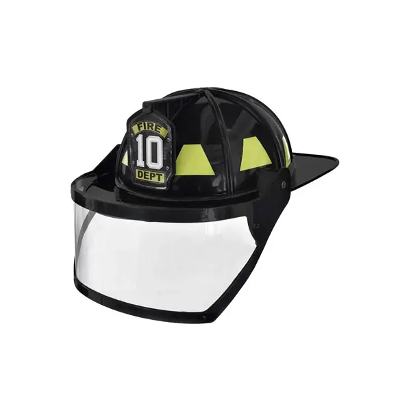 Adult Black Firefighter Costume Helmet