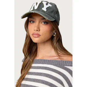 NY Distressed Baseball Cap NY Distressed Baseball Cap
