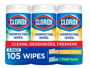 3 Pack Bleach-Free Disinfecting and Cleaning Wipes 35 Count Each
