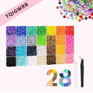 26,000Pcs Resin Jelly Rhinestones for Bedazzling, Multicolor 3mm Flatback Rainbow Gems, Bedazzling Crystal with Gifted Tools, Rhinestone Picker for DIY Crafting Clothes Shoes Nail Art