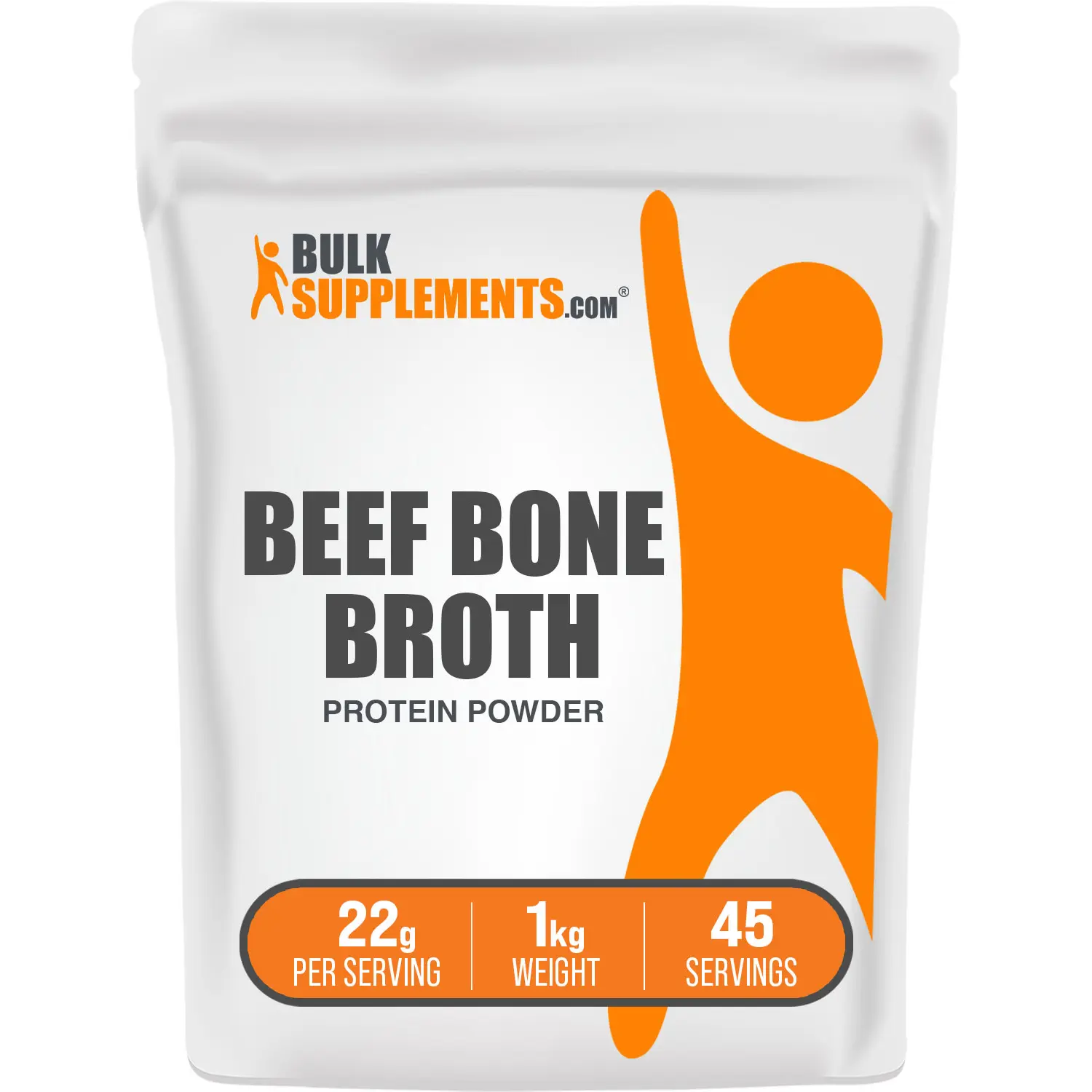 BulkSupplements - Beef Bone Broth Protein Powder - Digestive Support - Immune - Bone Health - 1kg - 22g per Serving