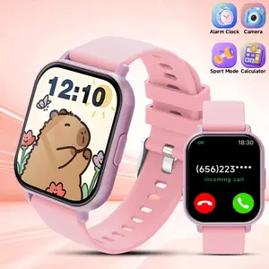 Touchscreen Kids Game Watch, Smart Watch, Low Power Large Capacity Battery, Wireless Calling, Voice Assistant, Step Counter, Calculator, Alarm/Water Drink Reminder, music playback function, Birthday Gift for children