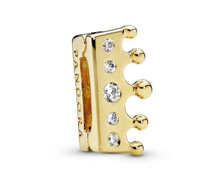 Pandora Reflexions Crown Clip 14k Gold Plated Charm 768673C01