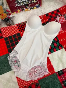 New Year Christmas Gift Bra Thong Bodysuit Deep V Backless Women Waist Cinching Slimming Body Shaping Lingerie Underwear Panties Thin