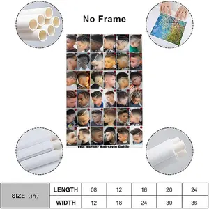 Barber Shop Poster Kids Hair Style Posters Barbershop Haircut Poster Poster Album Cover Posters for Bedroom Wall Art Canvas Posters Music Album Cover Poster 24x36inch(60x90cm) Unframe-style