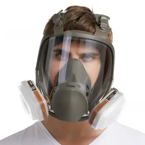 Full Facepiece Reusable Protective Respirator 6800, 7-In-1 Design, Anti-Fog & Breathable, Ideal for Painting, Welding, Chemicals, Dustproof Gasproof Mask