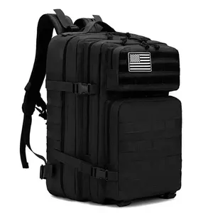 45L Tactical Backpack, Molle Assault Pack, 3-Day Escape Bag, Hiking Backpack, Durable Outdoor Gear, Camping Survival Ultimate Heavy Travel Backpack, Multi Compartment Backpack