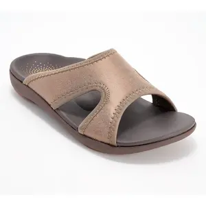 Revitalign Orthotic Shimmer Stretch Slide Sandals - Brook