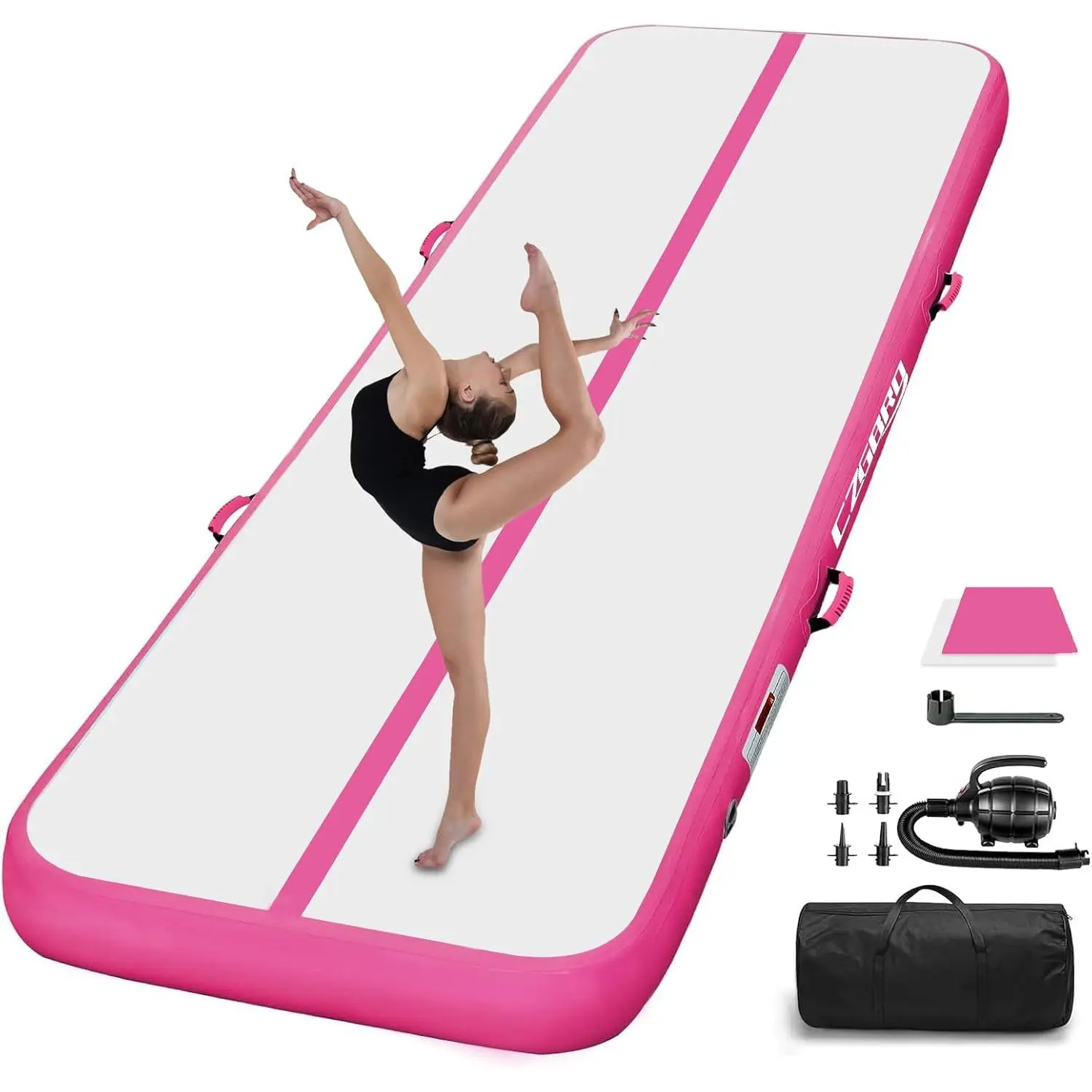 Air Mat Tumble Track, Gymnastics Mats Tumbling Track with Electric Air Pump for  Use Cheerleading   Gym Yoga