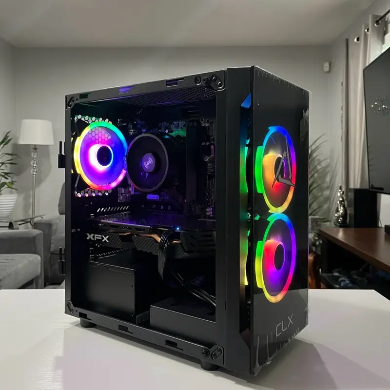 RX 580 8GB, Ryzen 5 2600, 8GB RAM | Black RGB Gaming Computer/PC