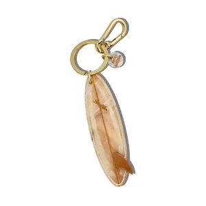 Hand-Painted Malibu Surf Board Bag Charm + Key Chain
