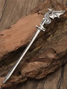 Vintage Dragon Sword Hairpin, Stylish Viking Norwegian Hair Stick, Perfect Gift for Parties, Valentine's Day, Mother's Day, and Birthdays, Hair Clip Dragon Sword