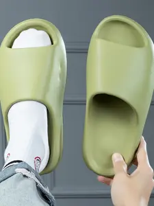 Eva Slippers for Men and Women, Summer Outdoor Thick Sole Sandals, Slipper Shoes, Minimalist Style, Less Than Ankle Height, Solid Pattern