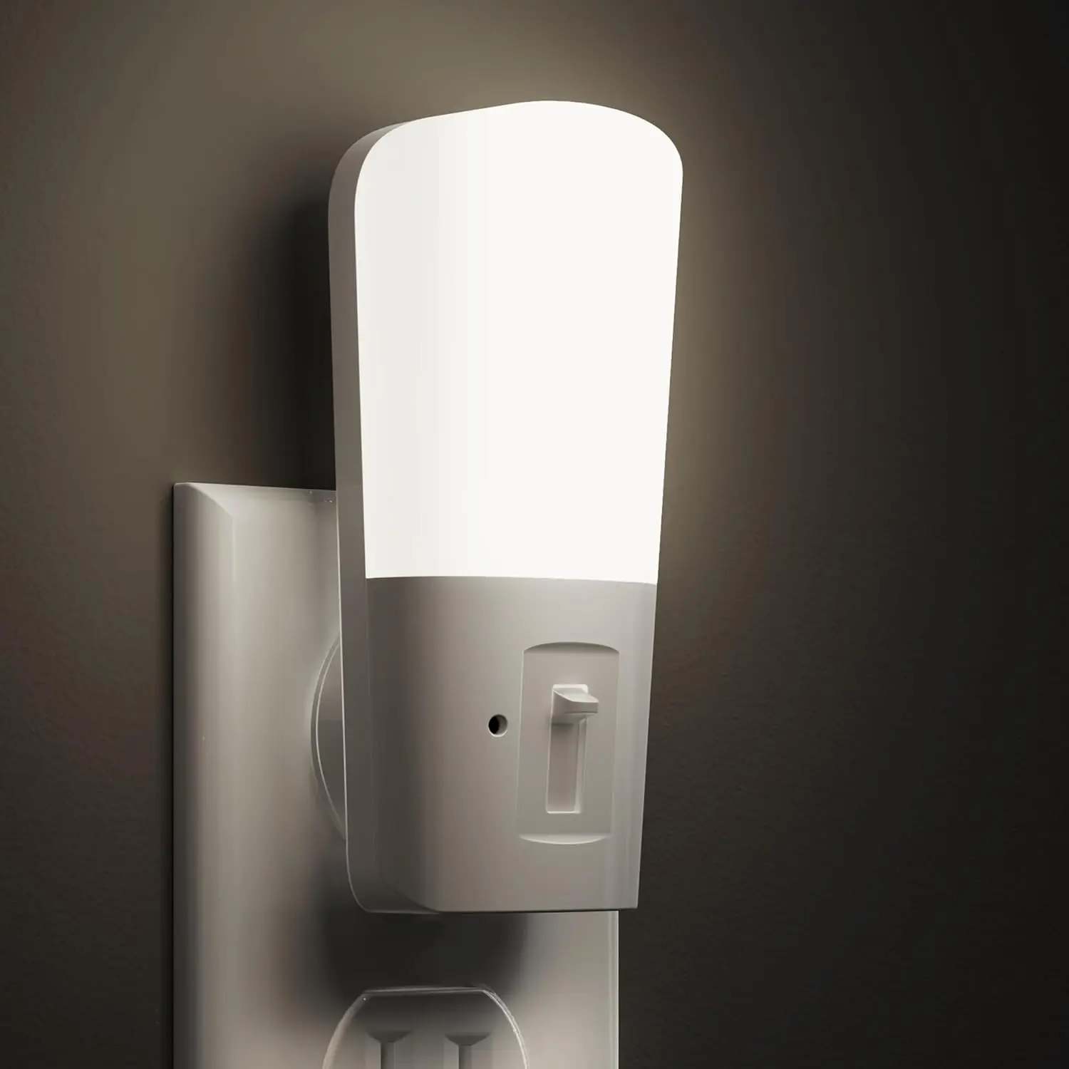 X-DLP01   Dimmable Night Light[2 Pack], Plug in Night Lights with Dusk to Dawn Sensor, Daylight 5000k from 5-80 LM Brightness Adjustable, Bright Mini Wall Nightlight for Kids Room, Stairway