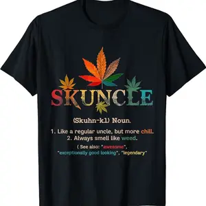 Father's Day Funny Retro Vintage Uncle Wear Skuncle Skunkle T-shirt