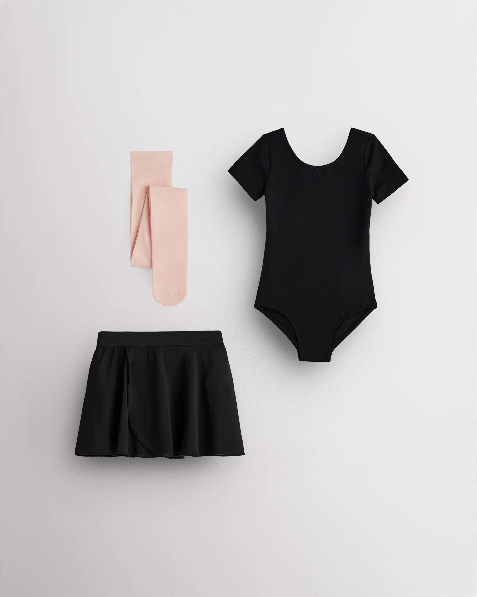 Girls' Breathable Stretchy Cotton-Spandex Pull-On Skirt Ballet Starter Kit for Classical Dance, Gymnastics, Leotard, Skirts, Super Soft Leotard, Chiffon Skirt
