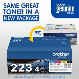 Brother Genuine TN229 4PK Toner Cartridge Set – Black/Cyan/Magenta/Yellow – Standard Yield