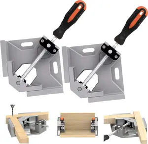 Durable Sturdy Right Angle Clamp 90°, 90 Degree Cabinet Clamps for Woodworking, Multipurpose Heavy Duty Corner Clamp Tools, Aluminum Alloy Adjustable Swing Jaw, Gifts for Men Dad(1PC)