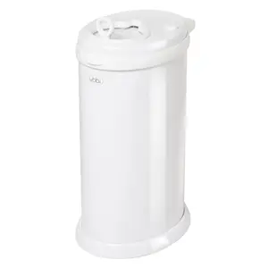 Ubbi Stainless Steel Diaper Pail - White