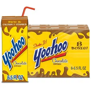 Yoo-hoo Chocolate Drink, 6.5 fl oz, 8 Pack Boxes, Rich Flavor, Caffeine Free